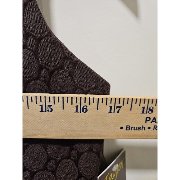 NWT TAYLOR Brown RUFFLED Sheath DRESS SZ 8 $148 Fitted Waist Textured Boutique - Picture 5 of 10